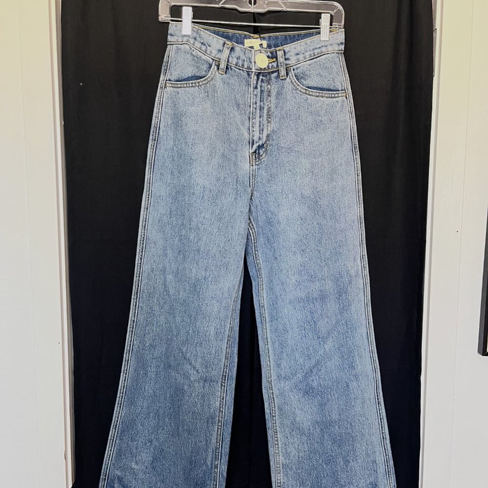 Whimsy + Row Classic Denim Wide Leg Pants - Picture 4 of 5